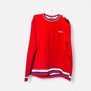 Wilson x Forever 21 collab men’s red and blue long sleeve sweatshirt sportswear